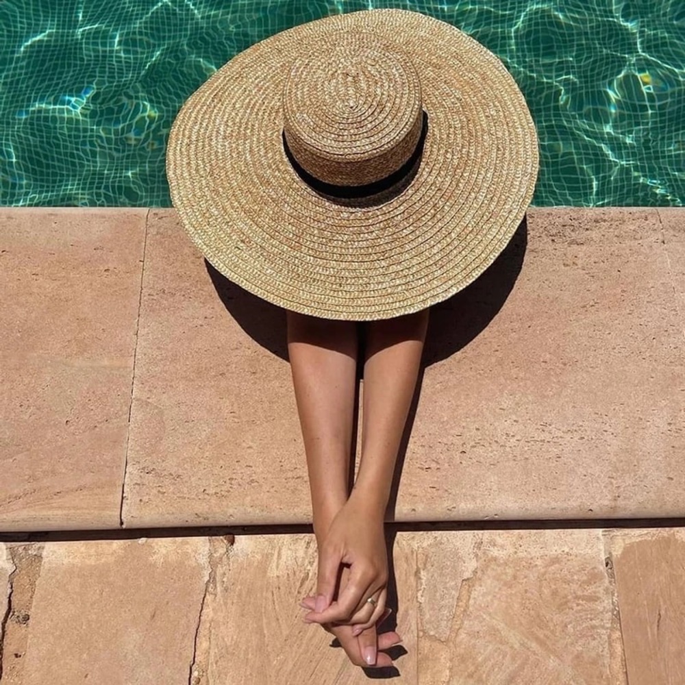 Lena Vie | The Daphne Summer Wide Brim Natural Sun Hat - Picture 3 of 6